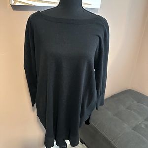 Express Lace up black tunic sweater